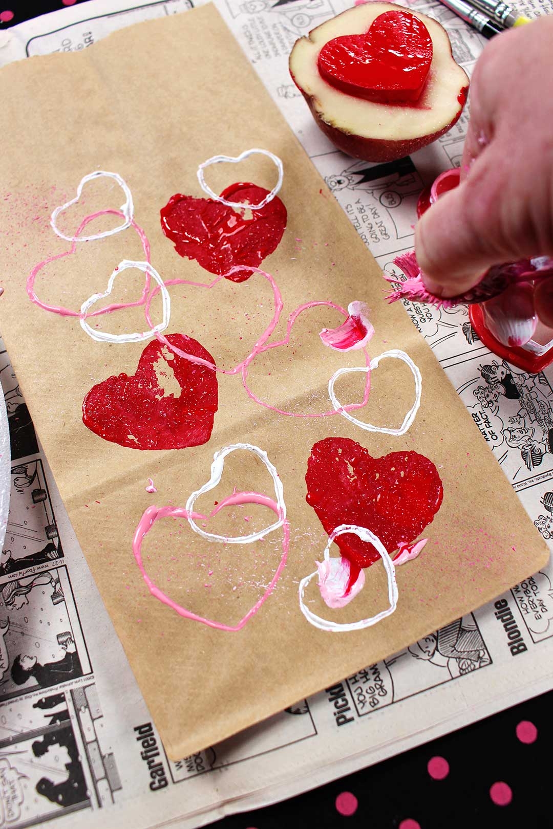 Stamped Valentine s Day Treat Bags Welcome To Nana s