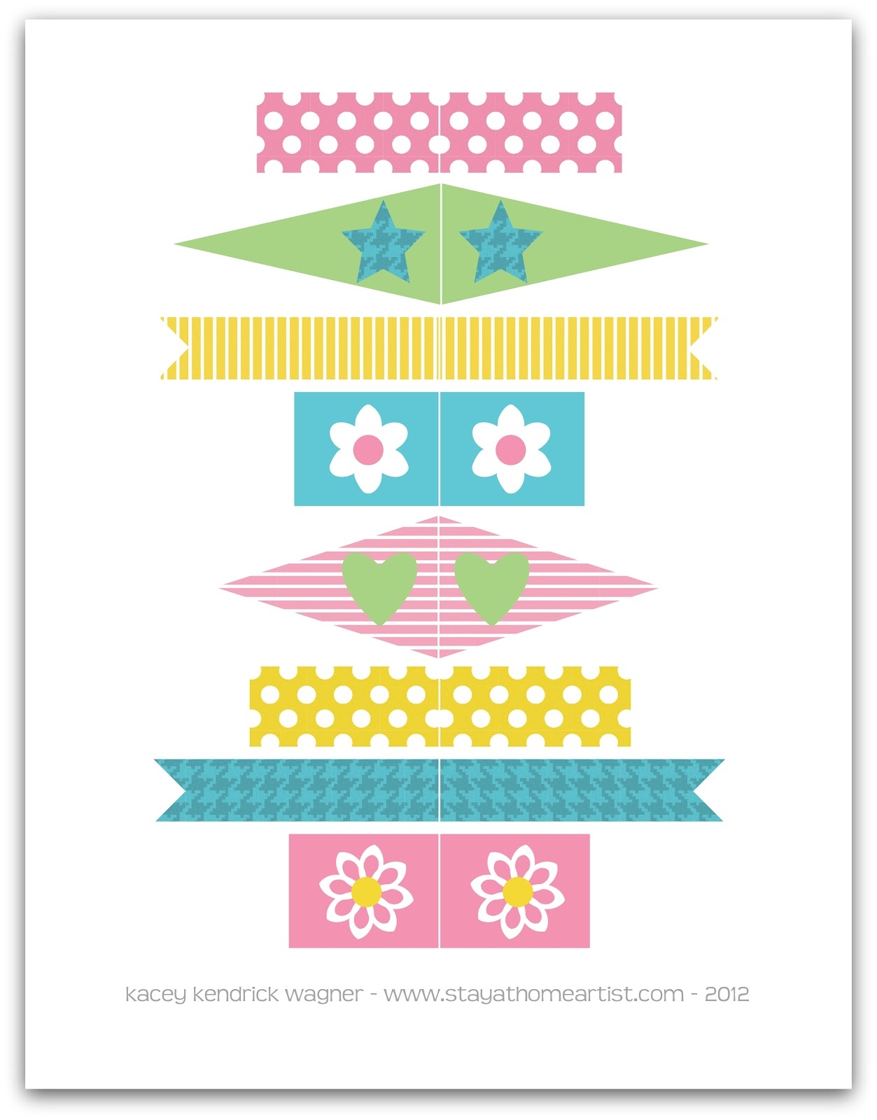 Stayathomeartist Spring Toothpick Flags free Printable 