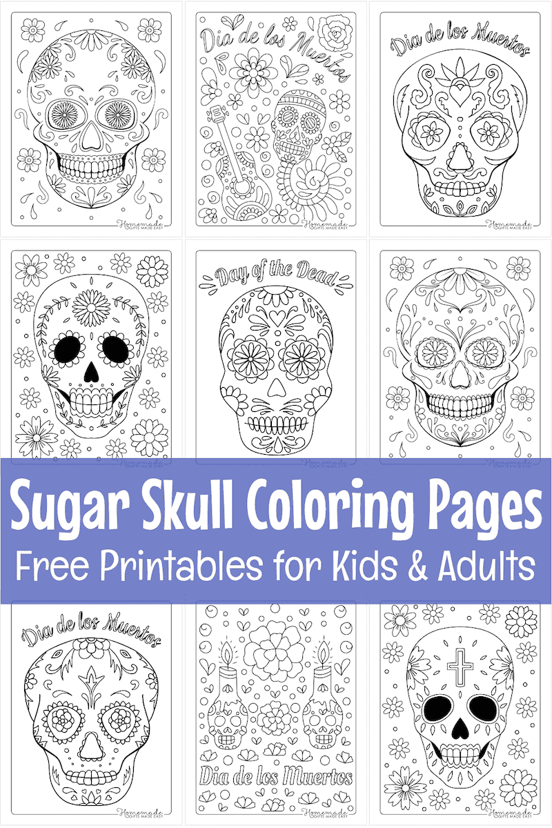 Sugar Skull Coloring Pages For Day Of The Dead Sugar Skull Coloring Pages For Day Of The Dead