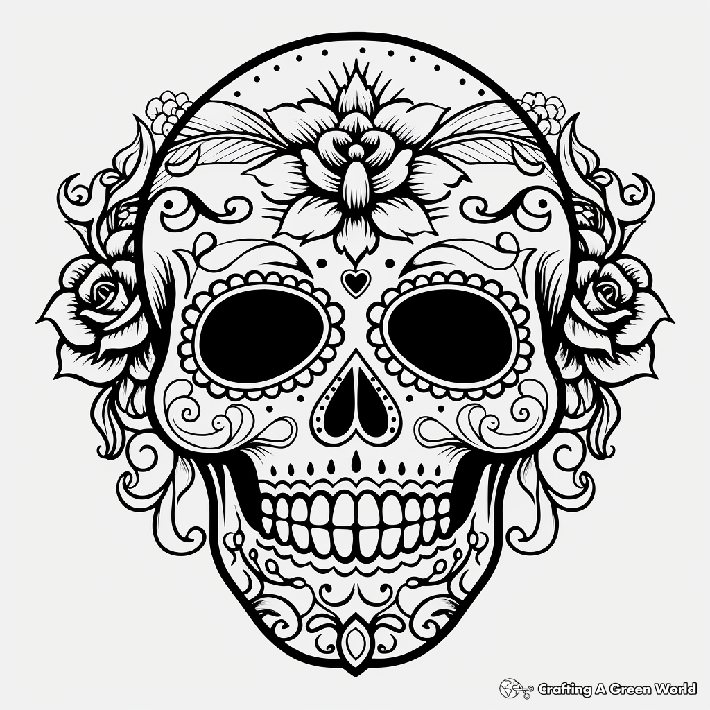 Sugar Skull Coloring Pages Free Printable Sugar Skull Coloring Pages Free Printable