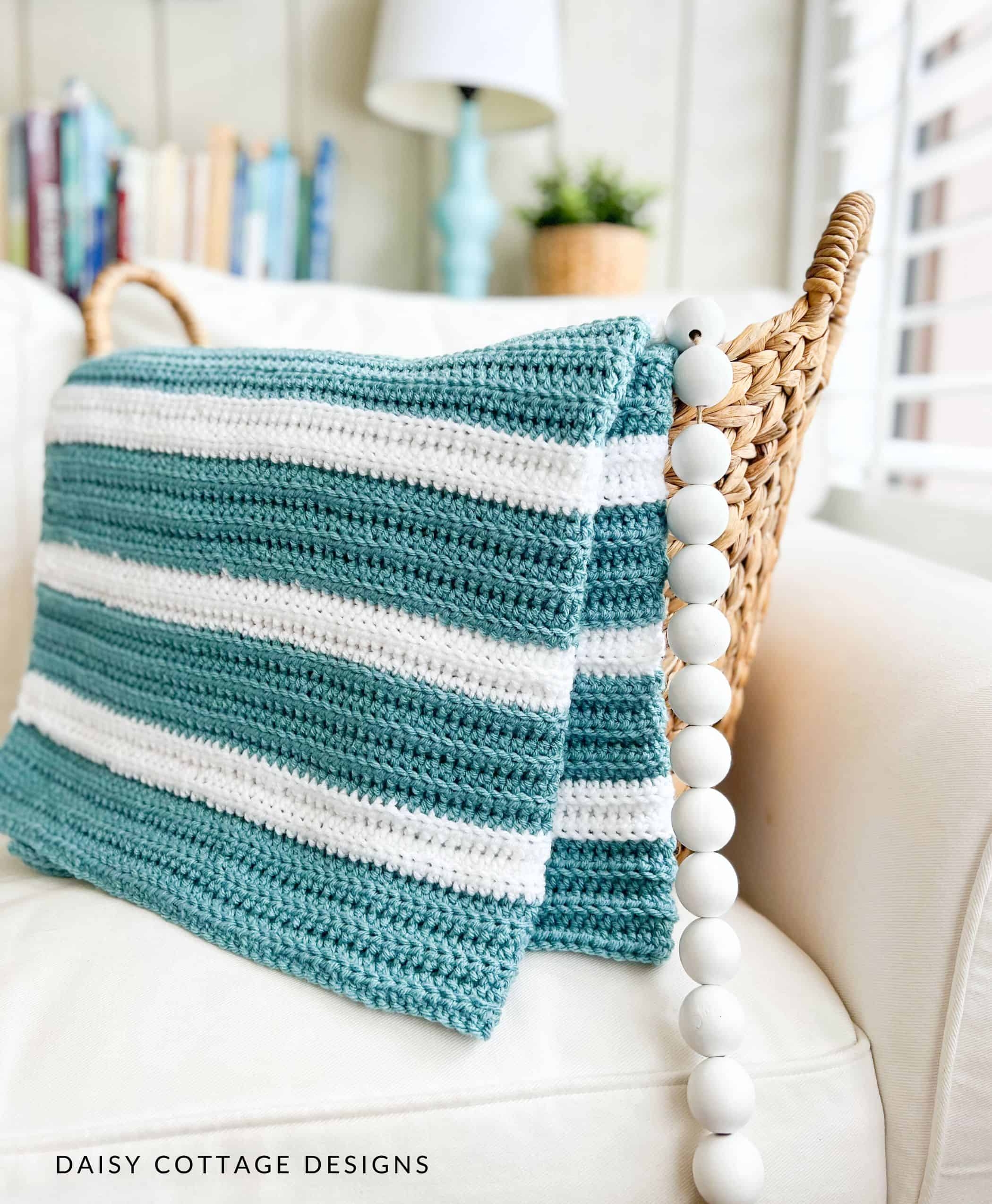 Super Easy Two Color Blanket Crochet Pattern FREE 