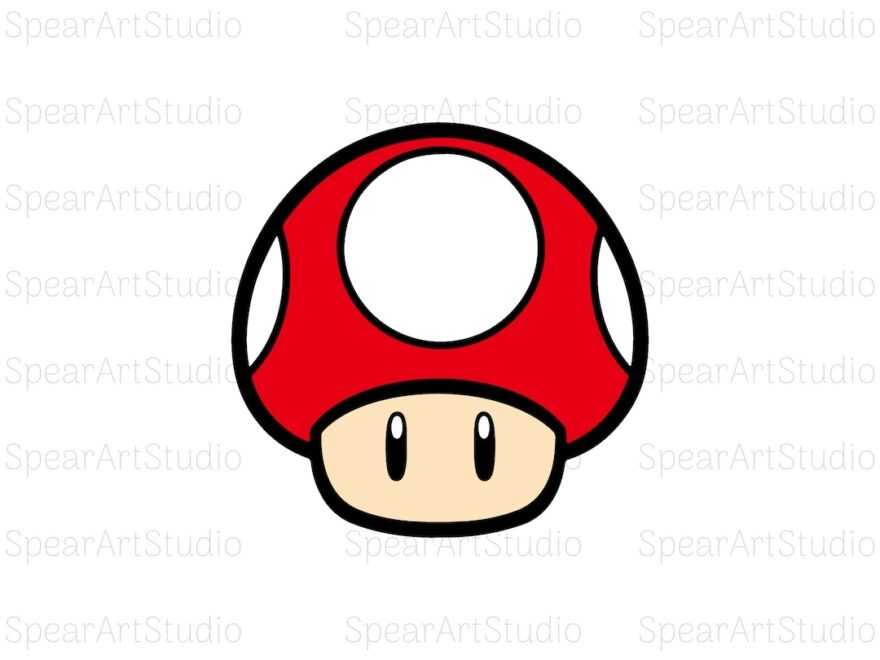 Super Mushroom Svg Mario Item SVG Print And Cut Basic Cuts For Cricut Svg Png Jpeg Pdf Ai Etsy