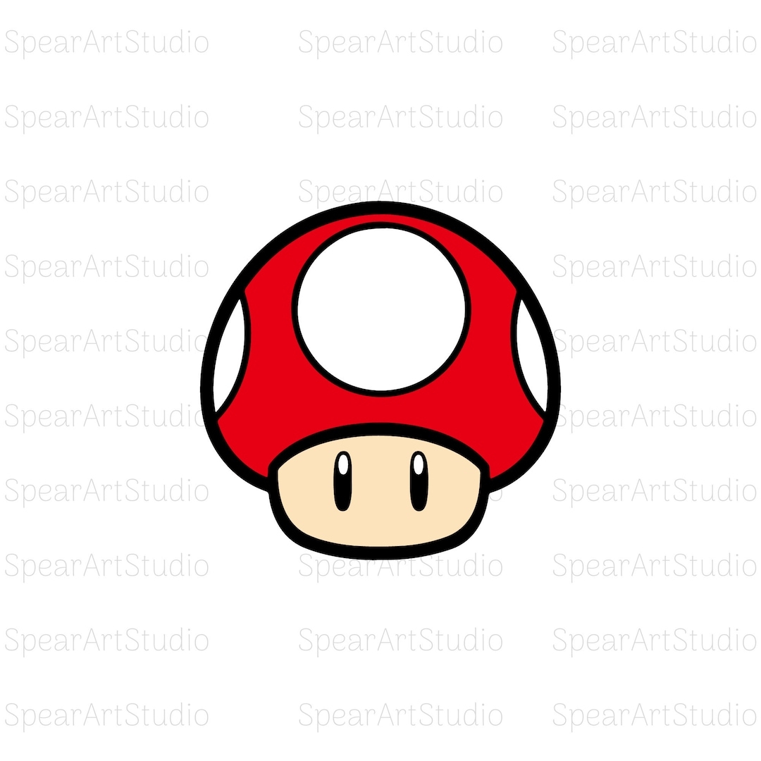 Super Mushroom Svg Mario Item SVG Print And Cut Basic Cuts For Cricut Svg Png Jpeg Pdf Ai Etsy