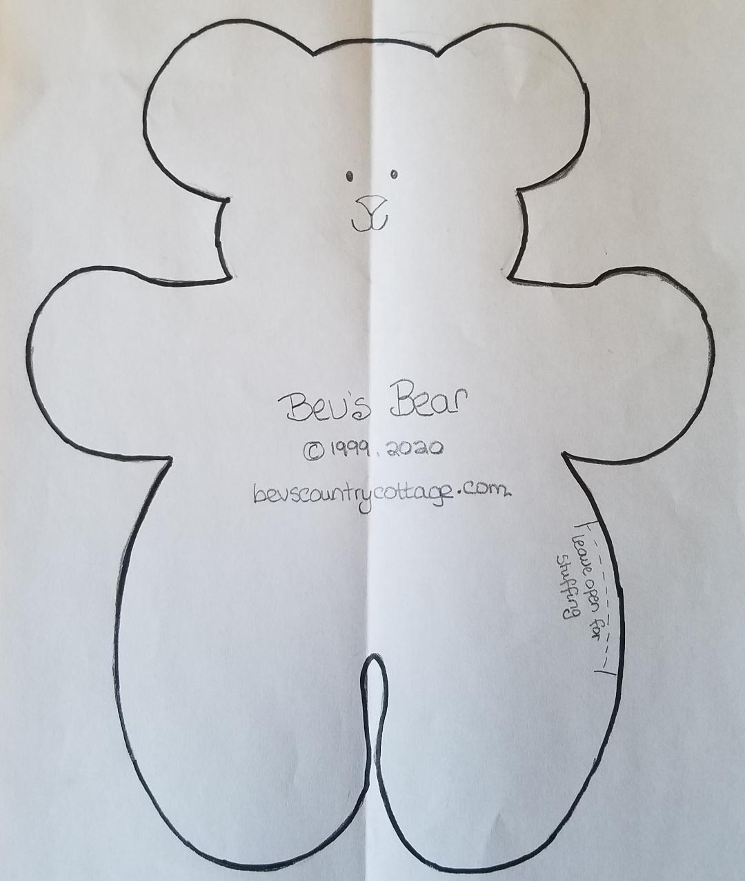 Printable Bear Pattern Printable Bear Pattern