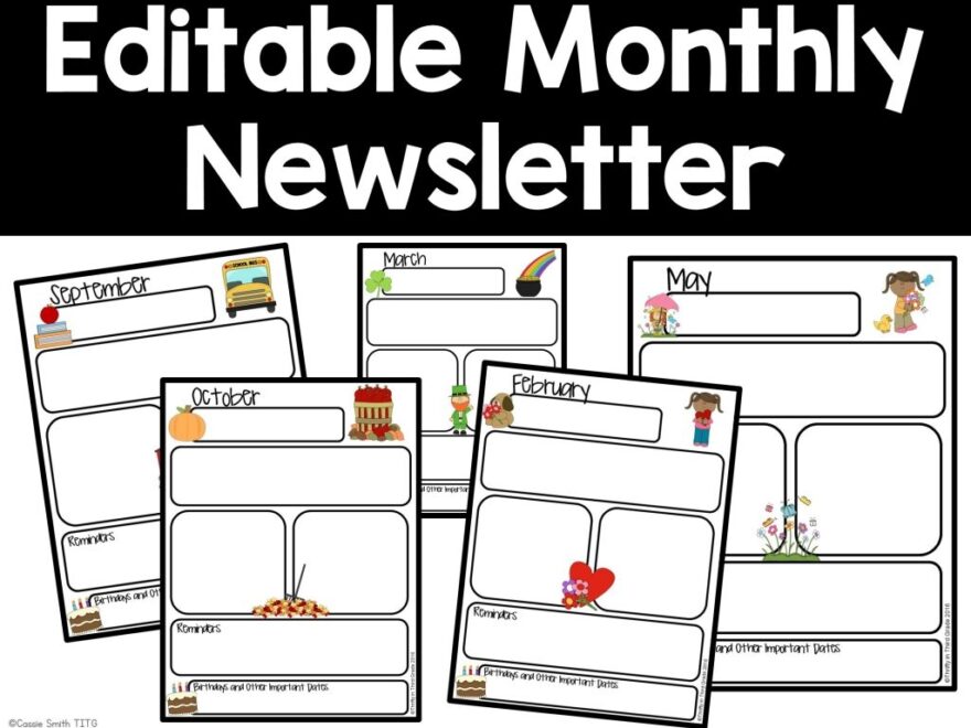 The EASIEST Free Editable Classroom Newsletter Template Thrifty In Third Grade