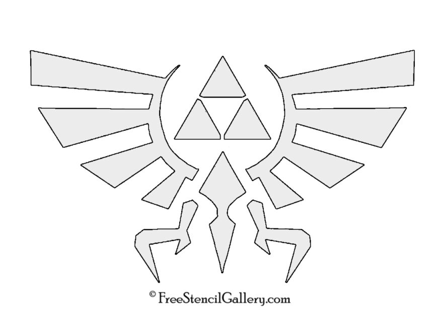 The Legend Of Zelda Triforce Symbol Stencil Free Stencil Gallery