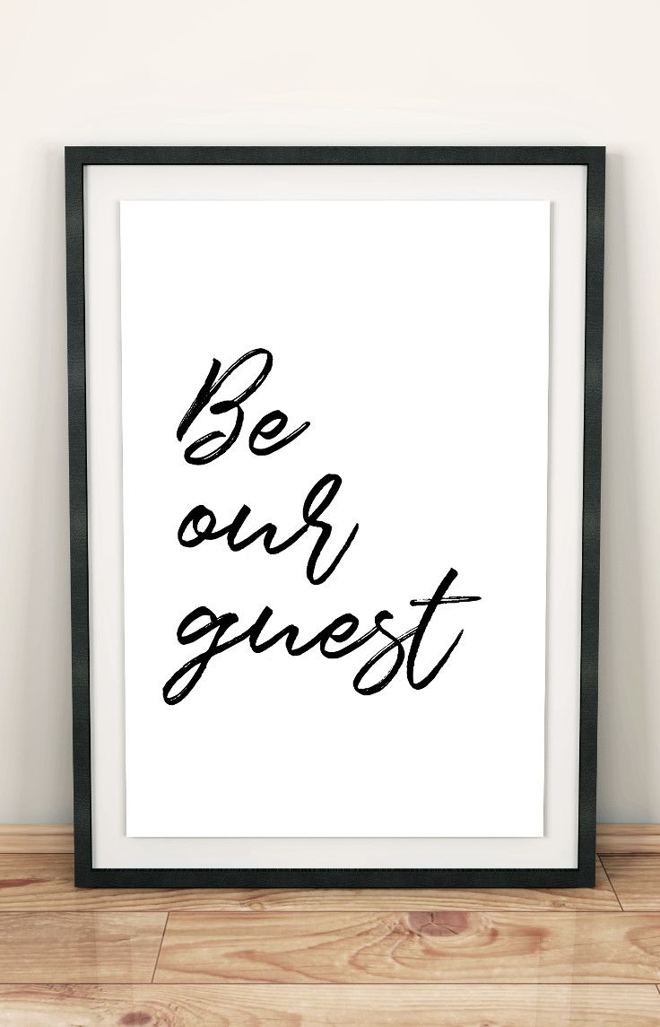 Be Our Guest Printable Free