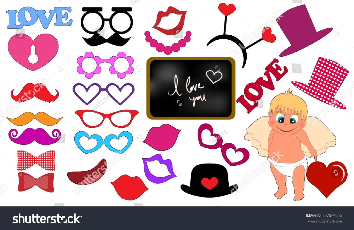 Valentines Photo Props Printable Free