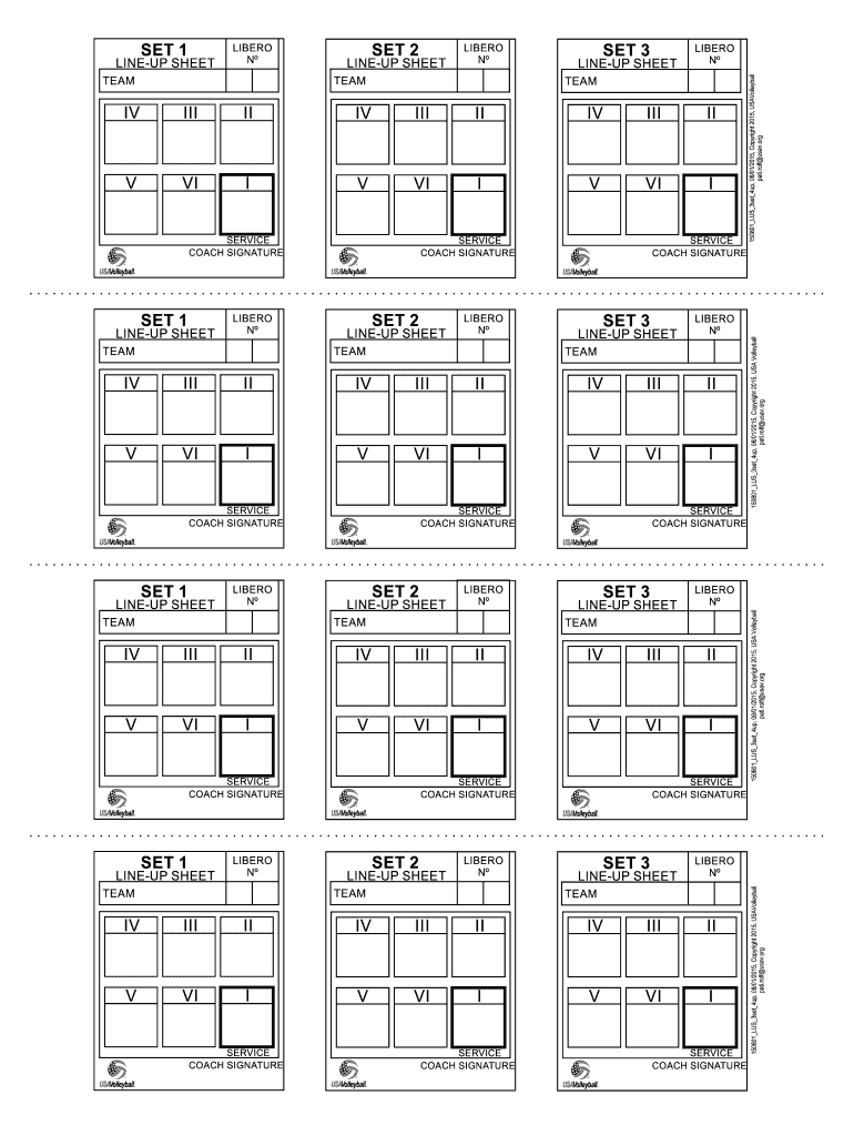Volleyball Rotation Sheets Fill Out Sign Online DocHub