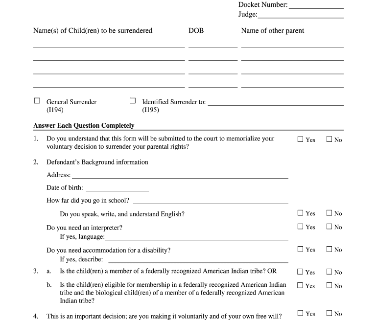 Voluntary Termination Of Parental Rights In Georgia Forms Fill Out Sign Online DocHub