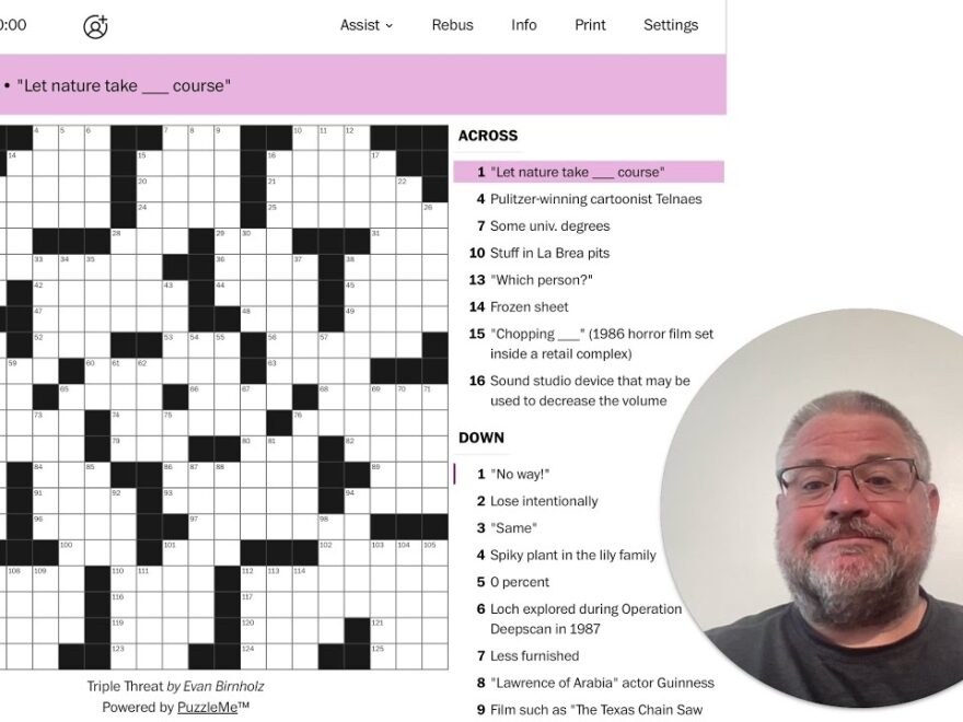 When The Deep Purple Falls Washington Post Sunday Crossword By Evan Birnholz YouTube