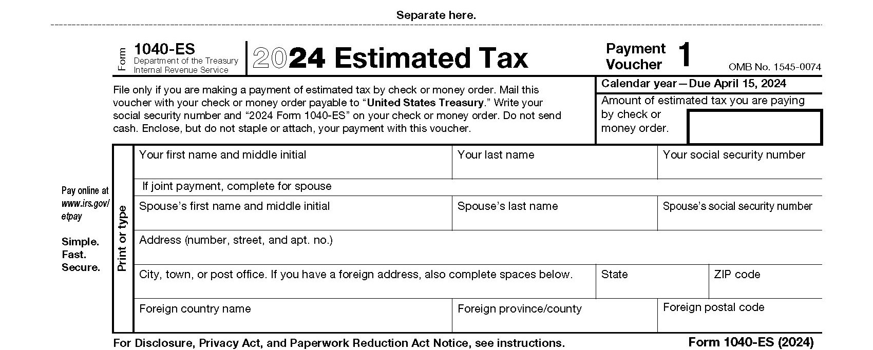 2025 Federal Tax Form 1040 Ez Printable