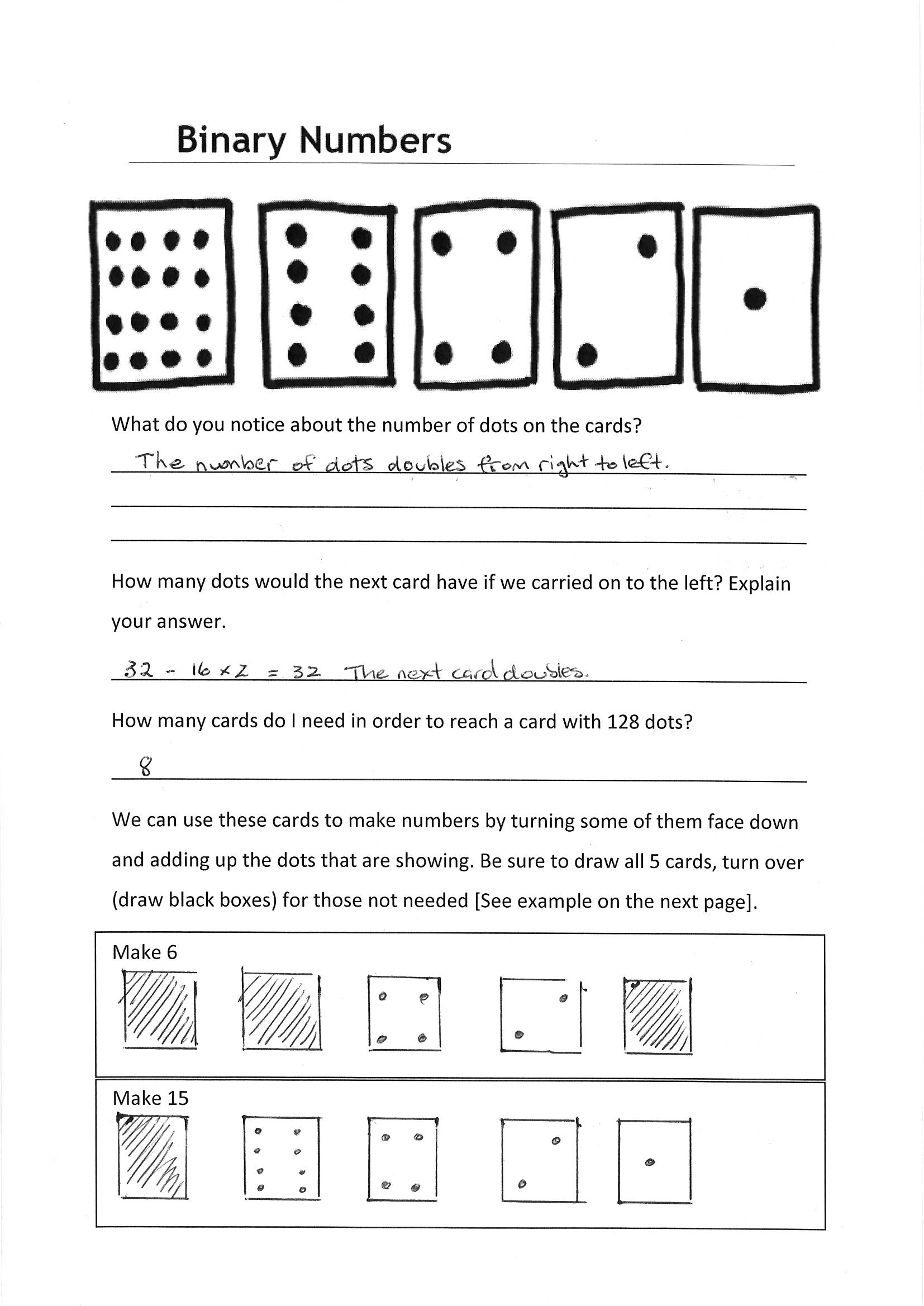 Free Printable Worksheets Binary